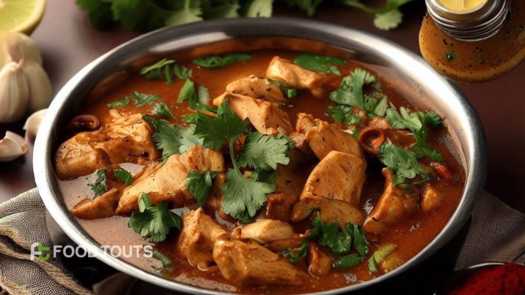 Chicken Karahi with coriander leaves